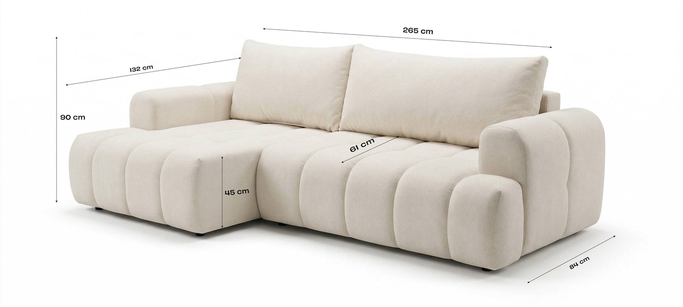Luca Corner L-Shape Sofa dimensions
