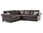 HugoBlack Bonded Leather Cornerback Sofa