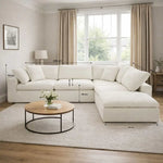 Mayfair L Shape Open End Sofa + Foot Stool - Modular