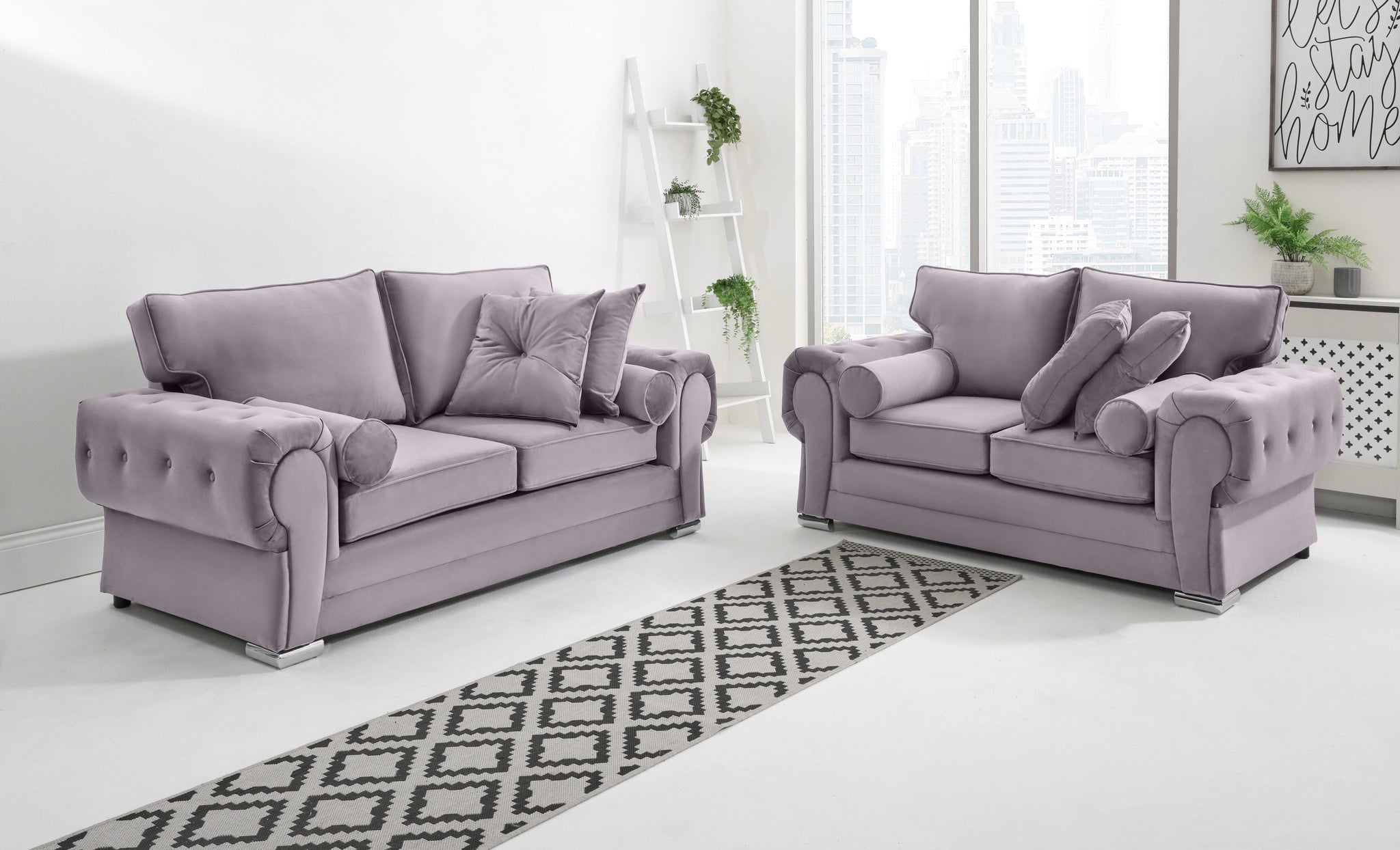 Victoria Plush 3+2 Fullback + Extra Cushions