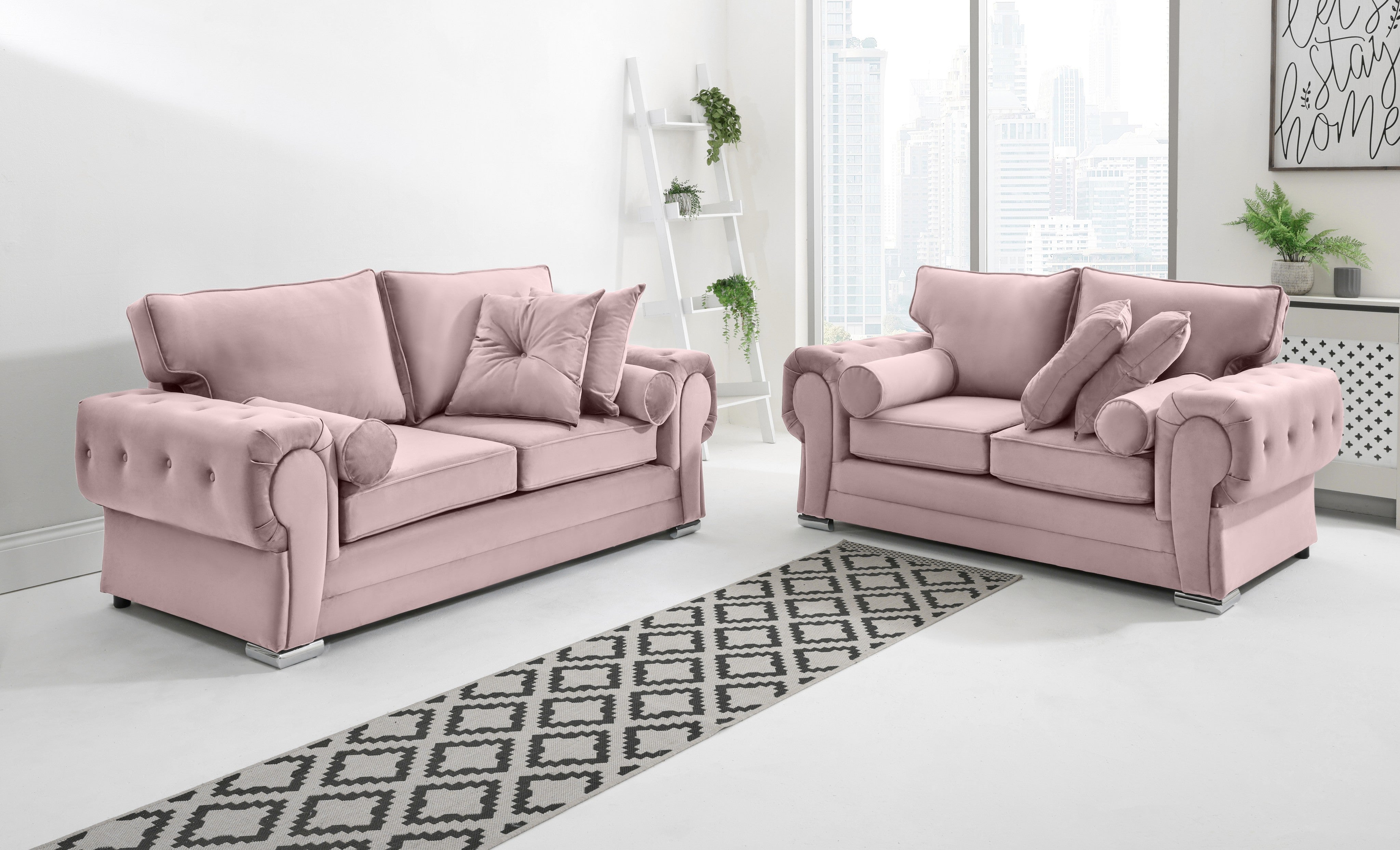 Victoria Plush 3+2 Fullback + Extra Cushions