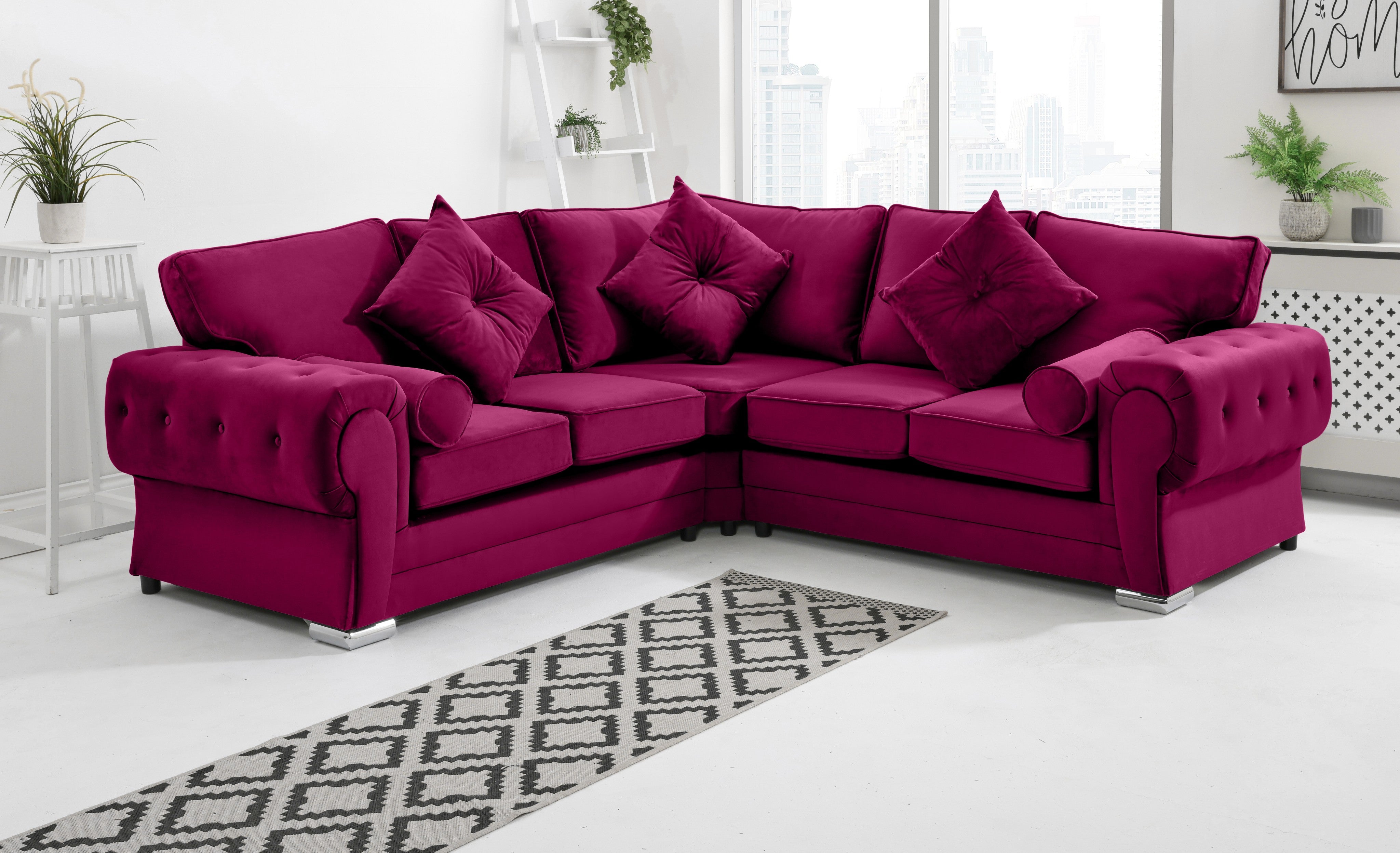 Victoria Plush Corner Fullback + Extra Cushions