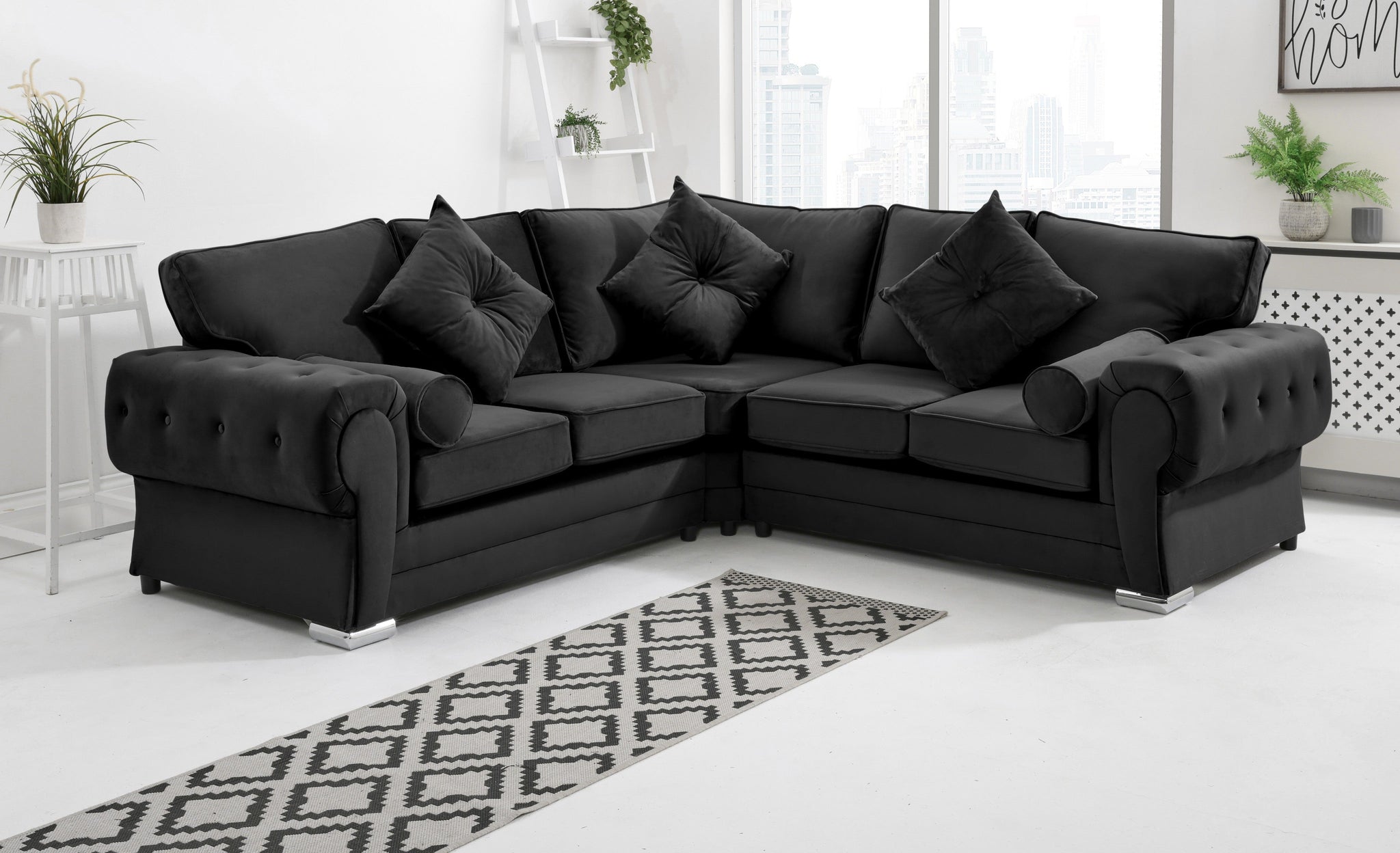 Victoria Plush Corner Fullback + Extra Cushions