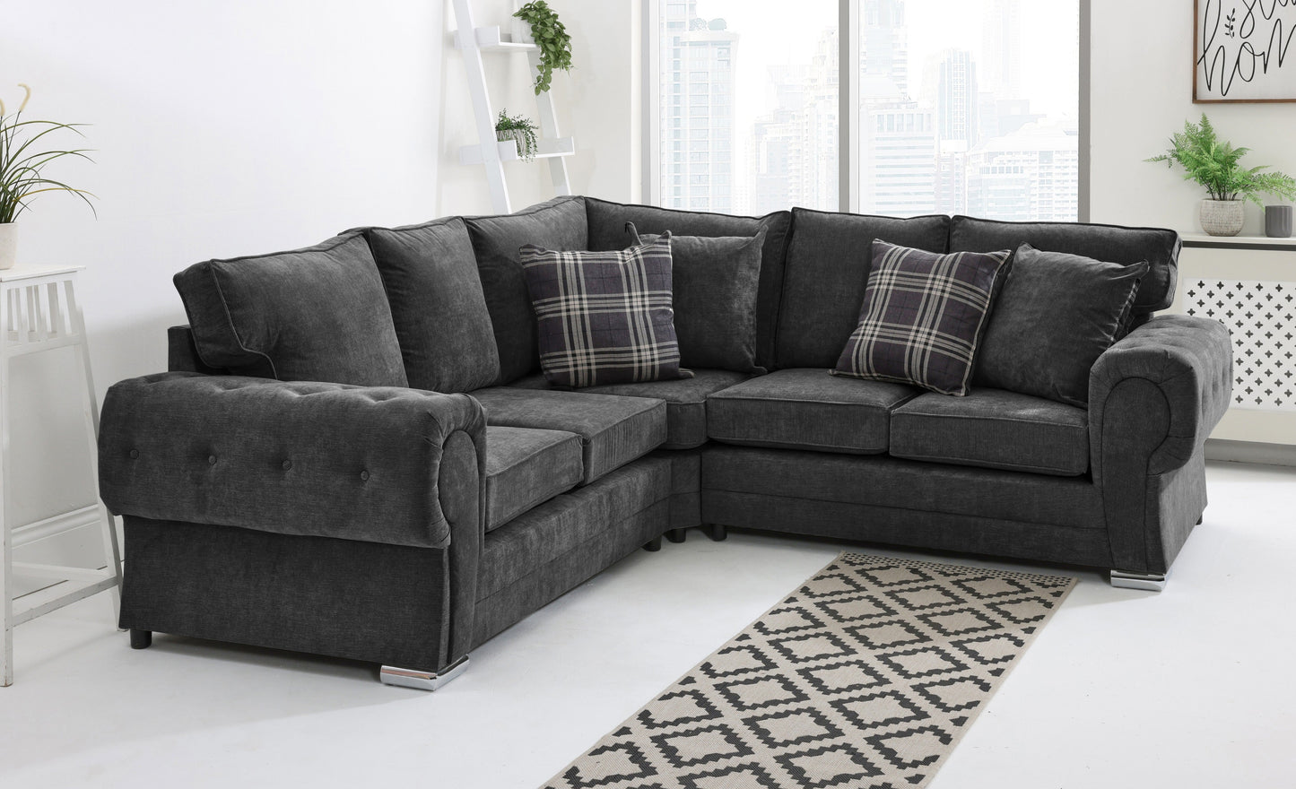 Verona Chenile Corner Fullback + Extra Cushions