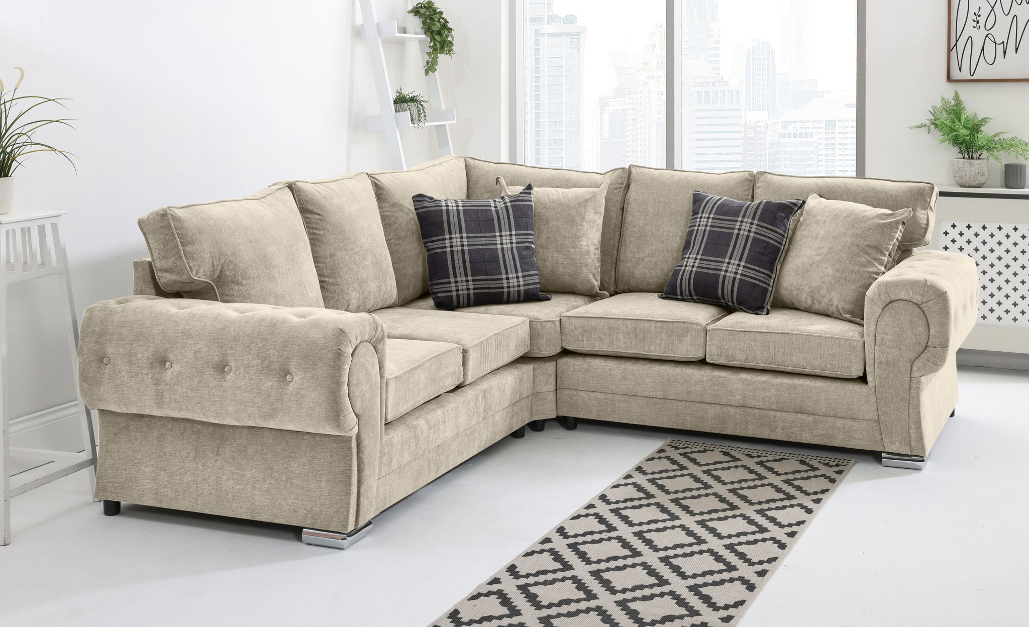 Victoria Chenile Corner Fullback + Extra Cushions