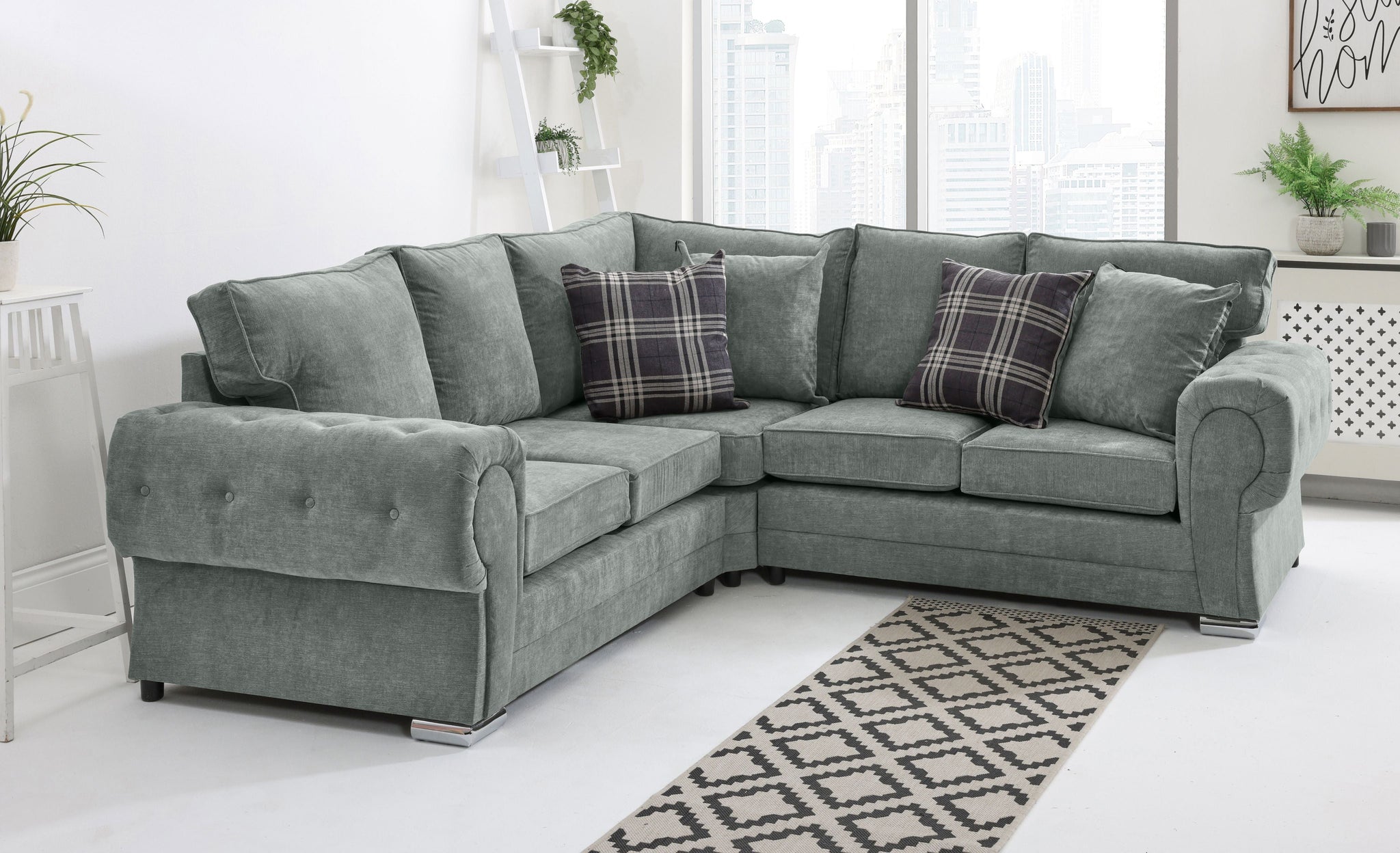 Victoria Chenile Corner Fullback + Extra Cushions