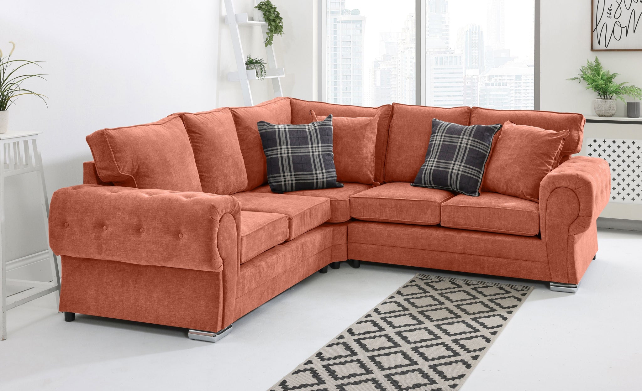 Victoria Chenile Corner Fullback + Extra Cushions