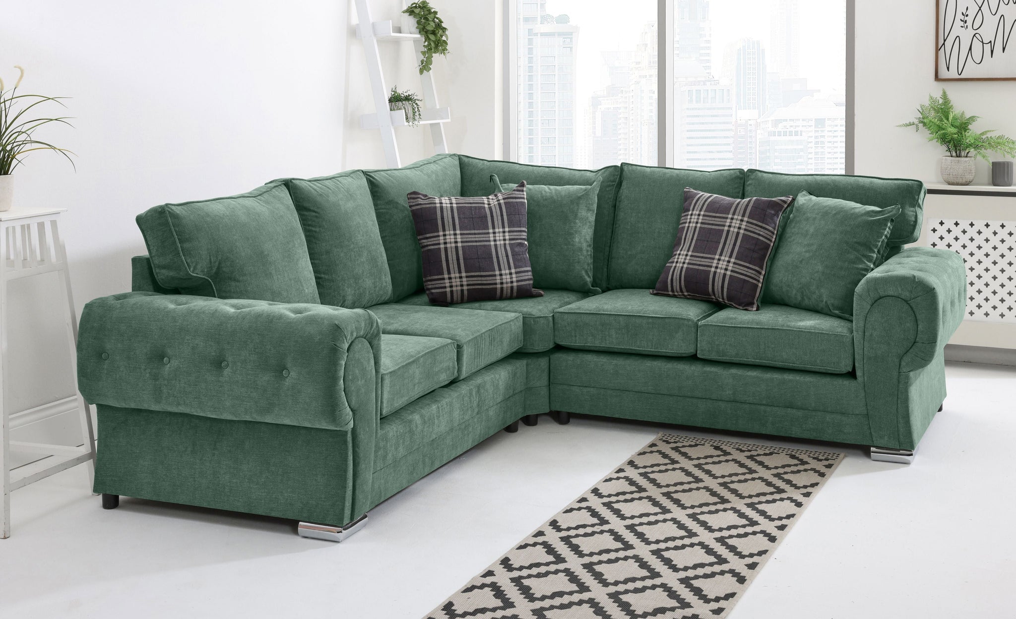 Victoria Chenile Corner Fullback + Extra Cushions