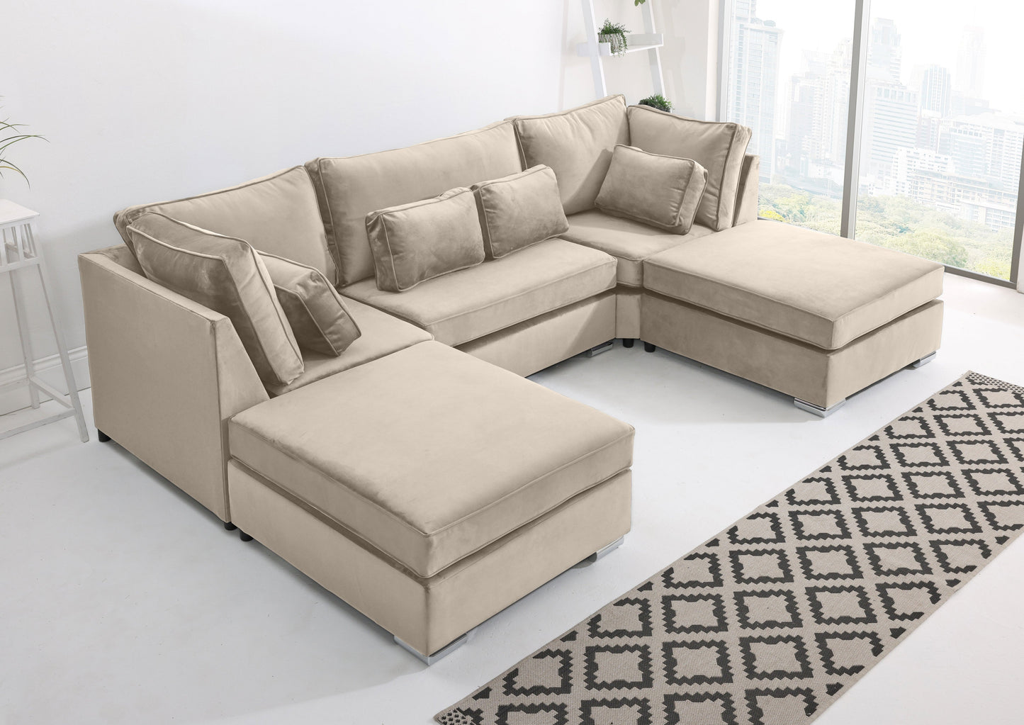 Lux U Shape Fullback + Extra Cushions