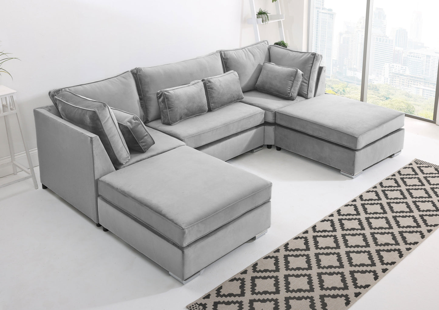 Lux U Shape Fullback + Extra Cushions