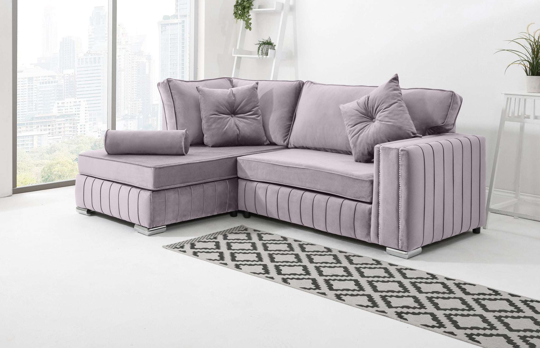 Lyra Lounge Fullback - Facing Left + Extra Cushions