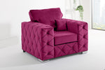 Sikara Corner Fullback - 2c2 + Diamonds+ Bolster / Buttoned Cushions