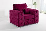 Sikara Corner Fullback - 2c2 + Diamonds+ Bolster / Buttoned Cushions