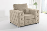 Sikara Corner Fullback - 2c2 + Diamonds+ Bolster / Buttoned Cushions