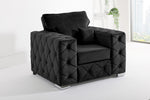Sikara Corner Fullback - 2c2 + Diamonds+ Bolster / Buttoned Cushions