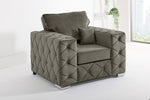 Sikara Corner Fullback - 2c2 + Diamonds+ Bolster / Buttoned Cushions