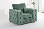 Sikara Corner Fullback - 2c2 + Diamonds+ Bolster / Buttoned Cushions