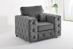 Sikara Corner Fullback - 2c2 + Diamonds+ Bolster / Buttoned Cushions