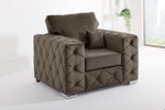 Sikara Corner Fullback - 2c2 + Diamonds+ Bolster / Buttoned Cushions
