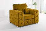 Sikara Corner Fullback - 2c2 + Diamonds+ Bolster / Buttoned Cushions