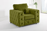 Sikara Corner Fullback - 2c2 + Diamonds+ Bolster / Buttoned Cushions