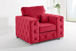 Sikara Corner Fullback - 2c2 + Diamonds+ Bolster / Buttoned Cushions