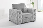 Sikara Corner Fullback - 2c2 + Diamonds+ Bolster / Buttoned Cushions