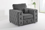Sikara Corner Fullback - 2c2 + Diamonds+ Bolster / Buttoned Cushions