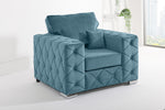 Sikara Corner Fullback - 2c2 + Diamonds+ Bolster / Buttoned Cushions
