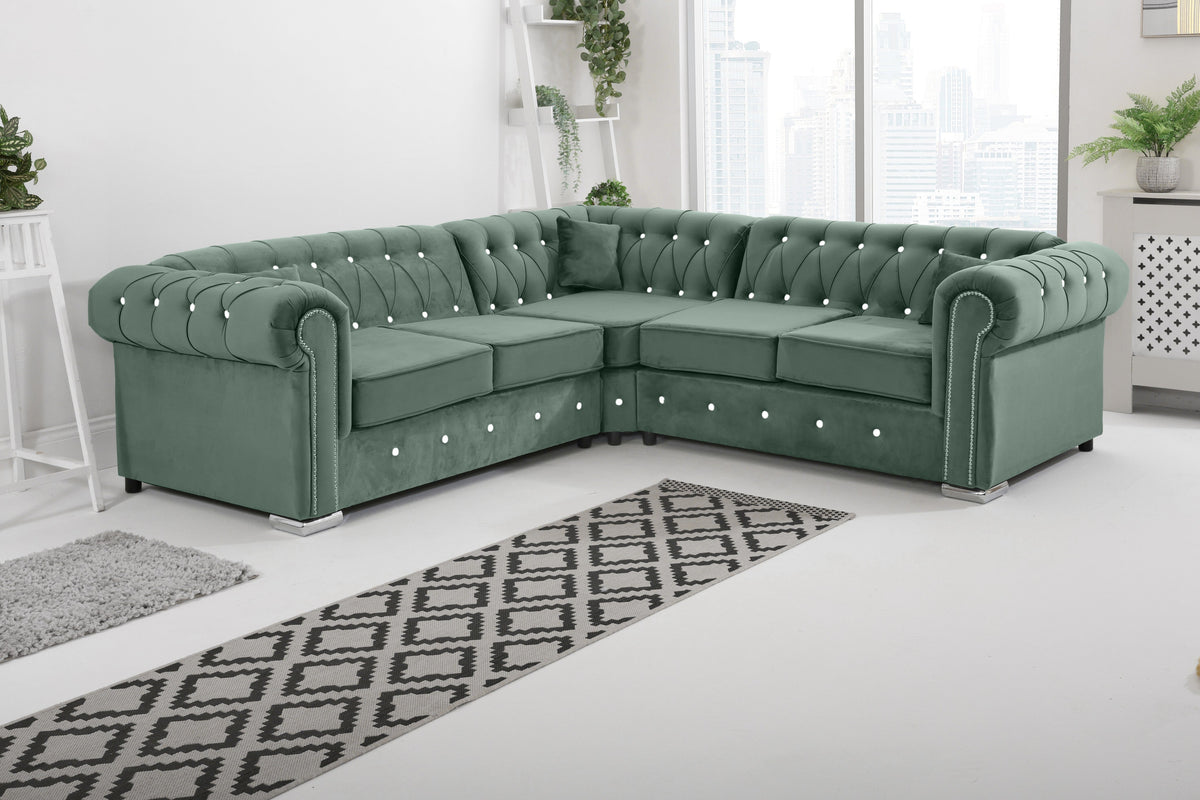 Vienna Hartley With Dimond - Corner - Extra Cushions