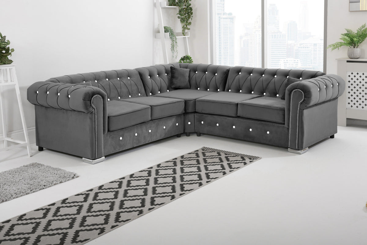 Vienna Hartley With Dimond - Corner - Extra Cushions