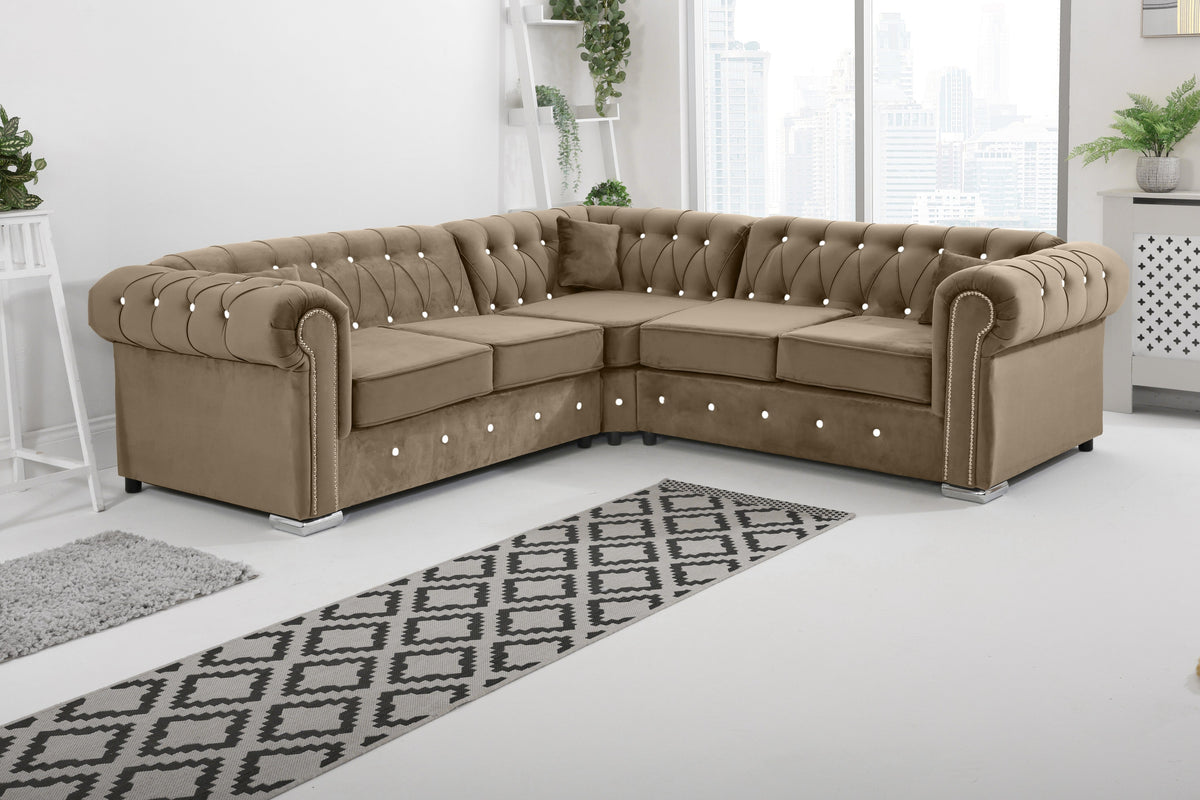 Vienna Hartley With Dimond - Corner - Extra Cushions