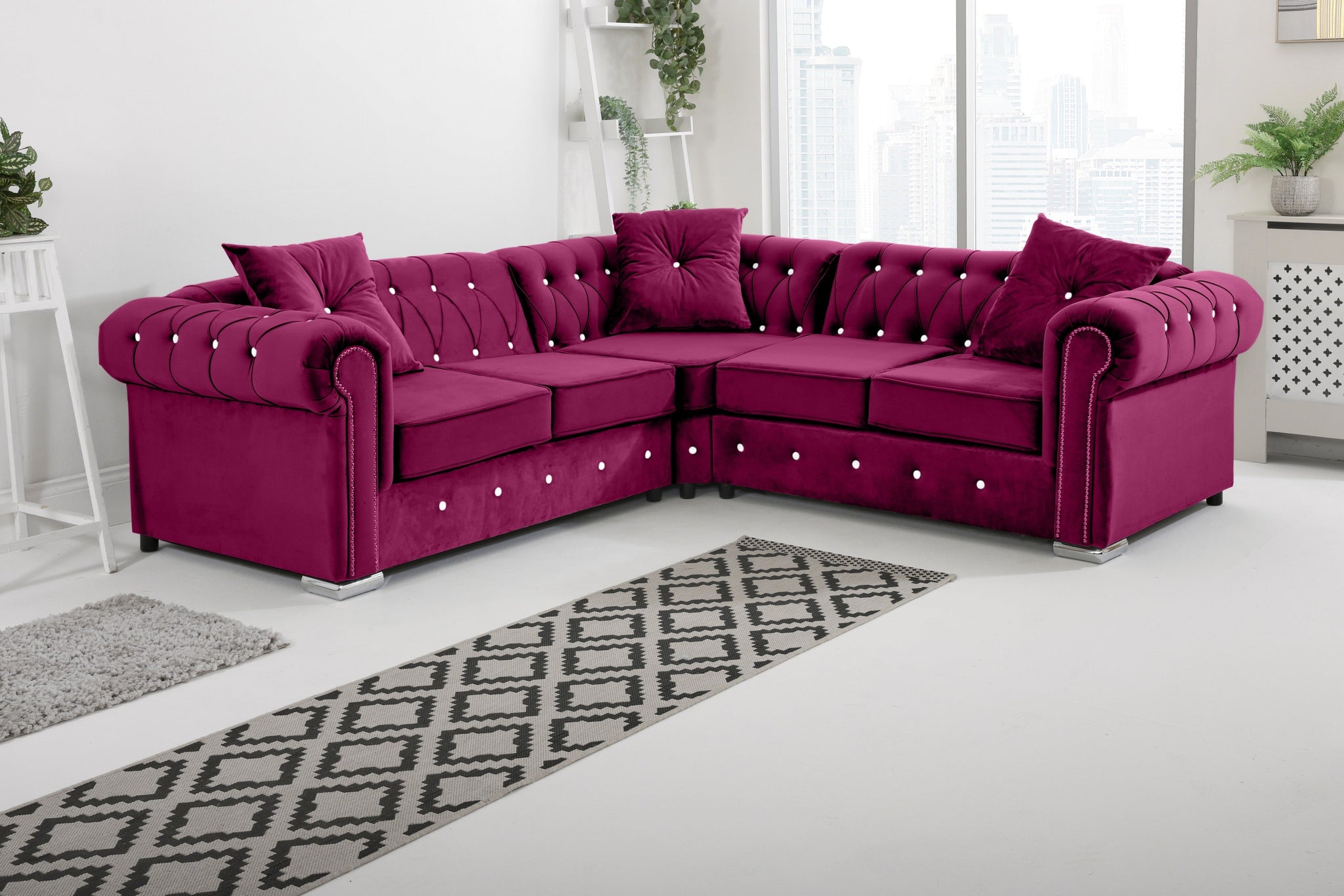 Vienna   Hartley With Dimond - Corner - Extra Cushions