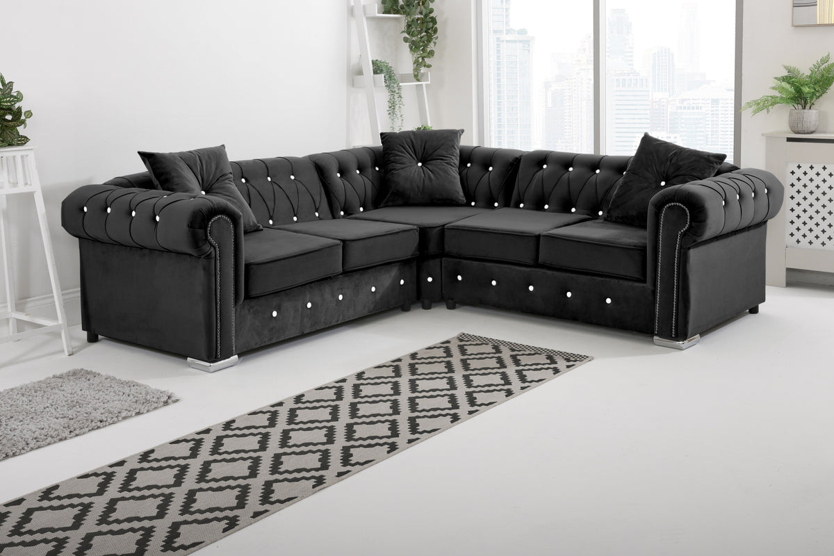Vienna Hartley With Dimond - Corner - Extra Cushions