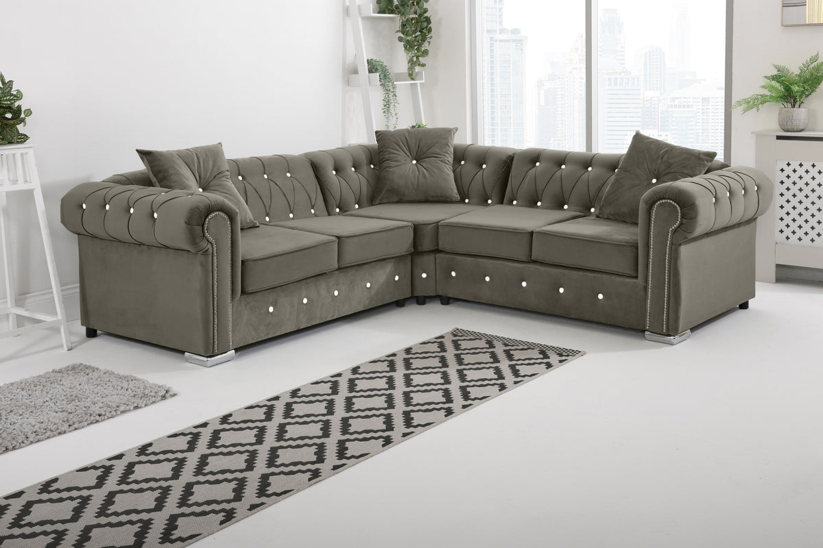 Vienna Hartley With Dimond - Corner - Extra Cushions
