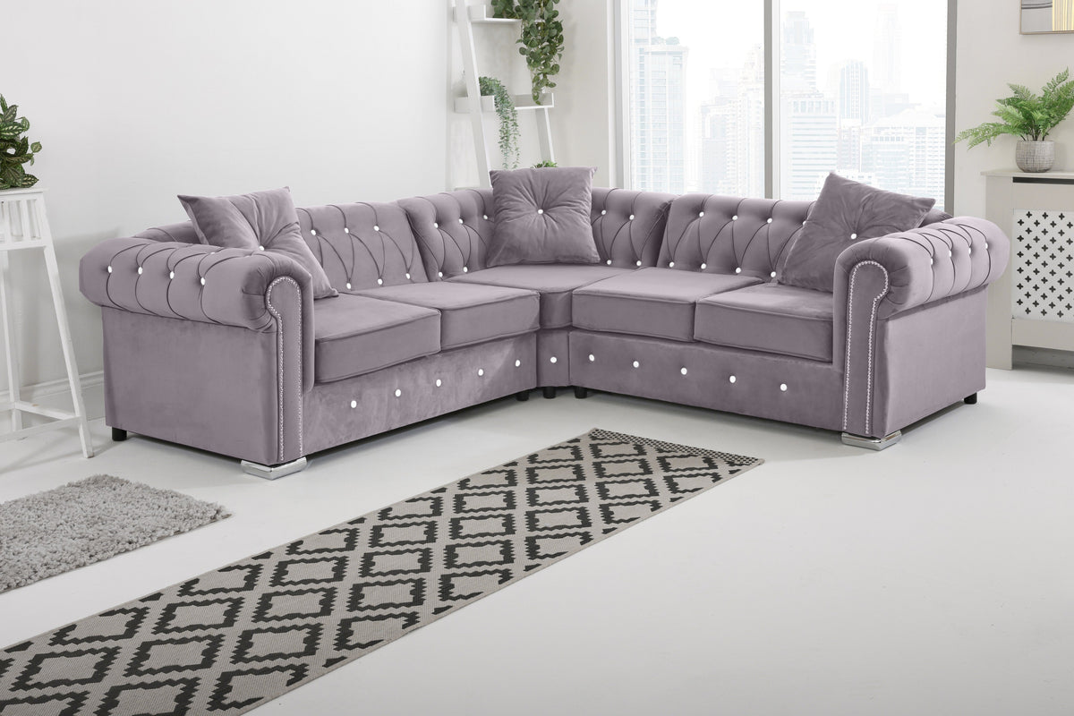 Vienna Hartley With Dimond - Corner - Extra Cushions
