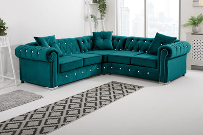 Olympia Chesterfield - Corner With Dimond +Exctra Cushion