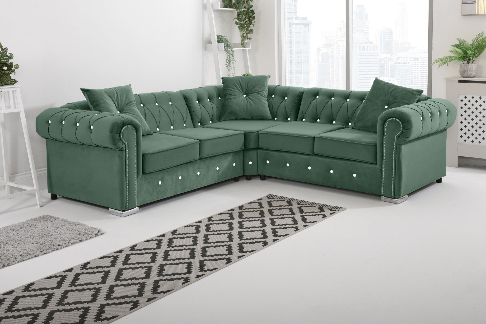 Vienna   Hartley With Dimond - Corner - Extra Cushions