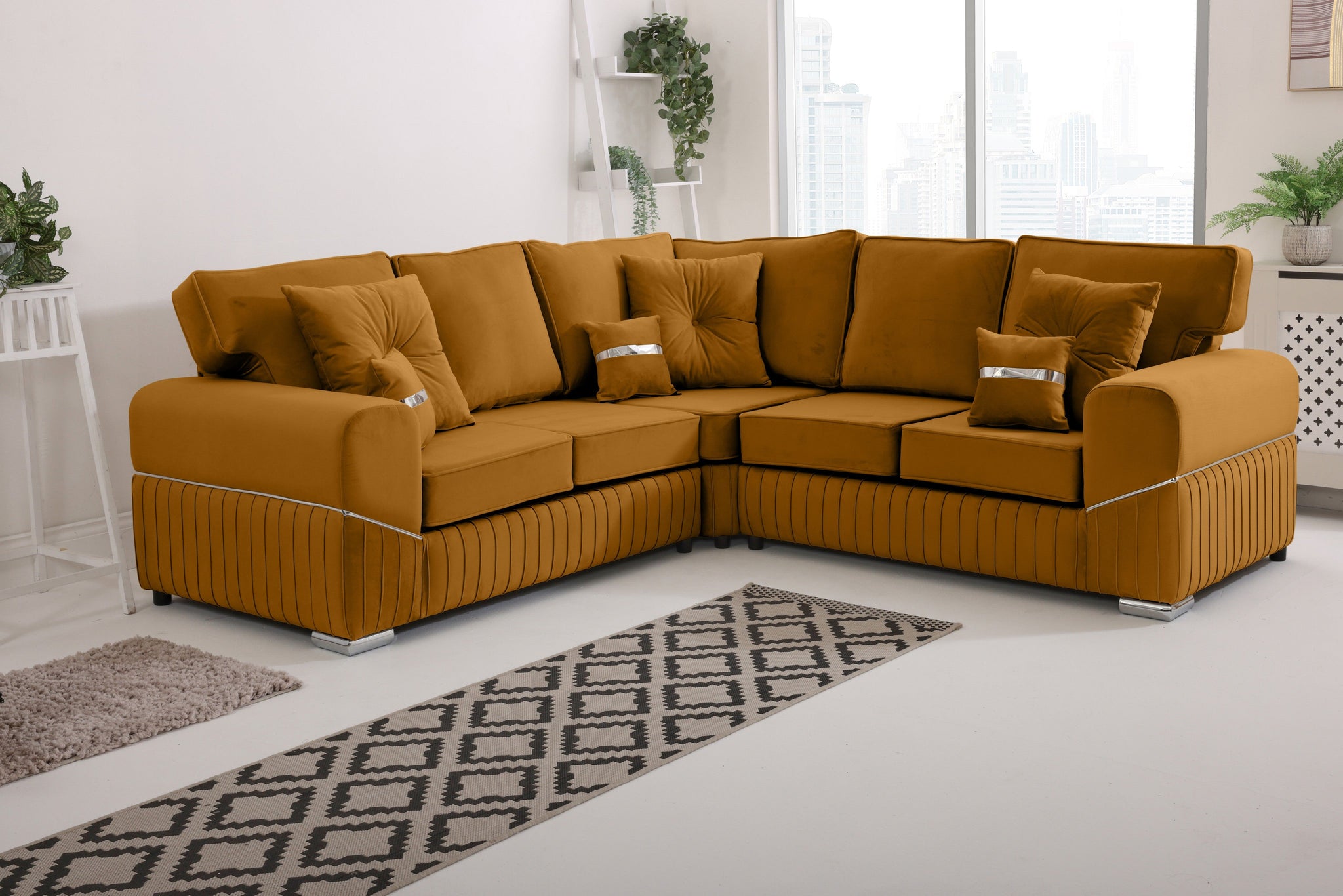 Marenza Corner Fullback - 2c2 - Bolster / Buttoned Cushions