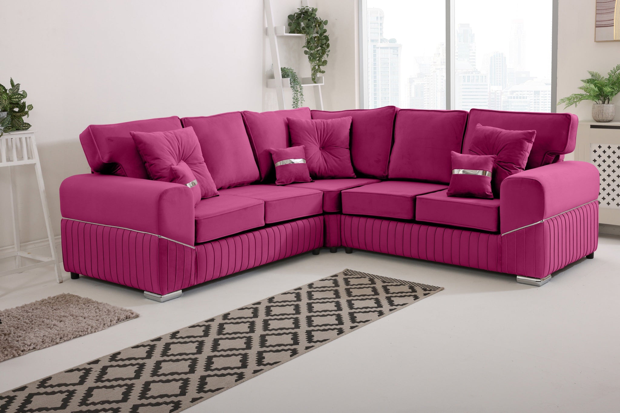 Marenza Corner Fullback - 2c2 - Bolster / Buttoned Cushions