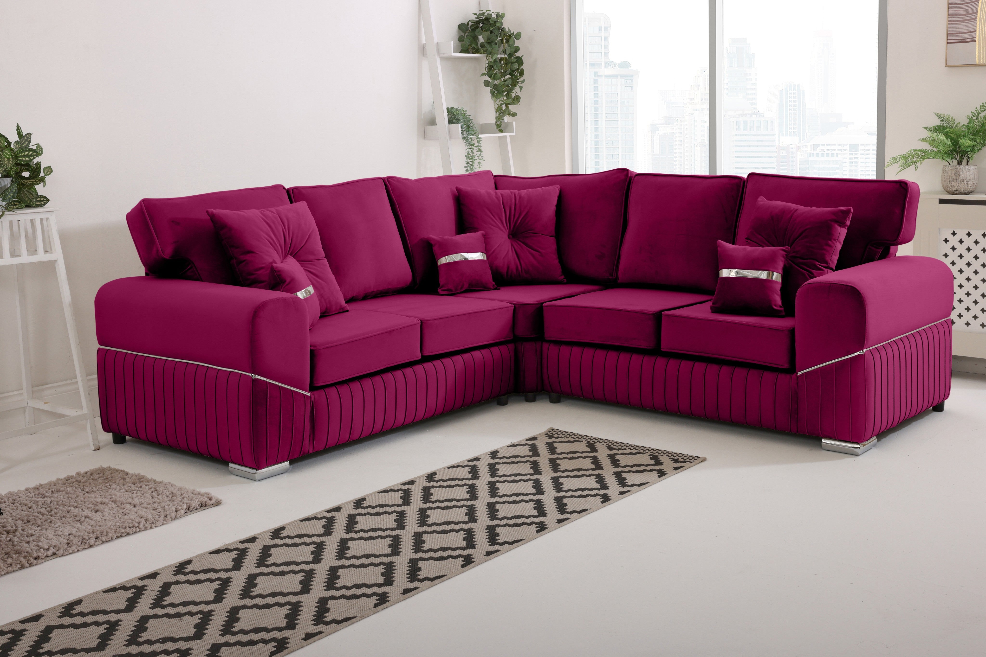 Marenza Corner Fullback - 2c2 - Bolster / Buttoned Cushions