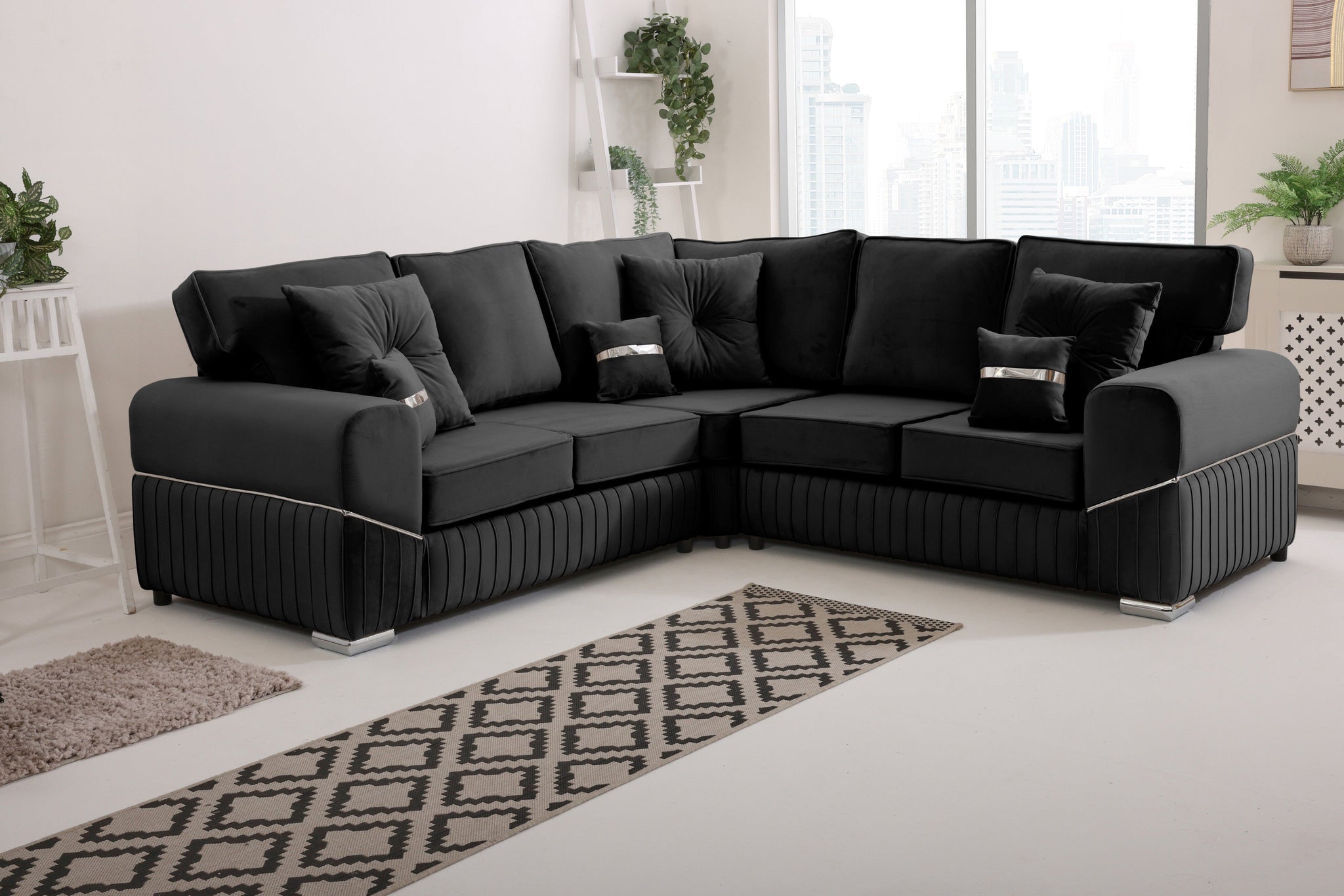 Marenza Corner Fullback - 2c2 - Bolster / Buttoned Cushions