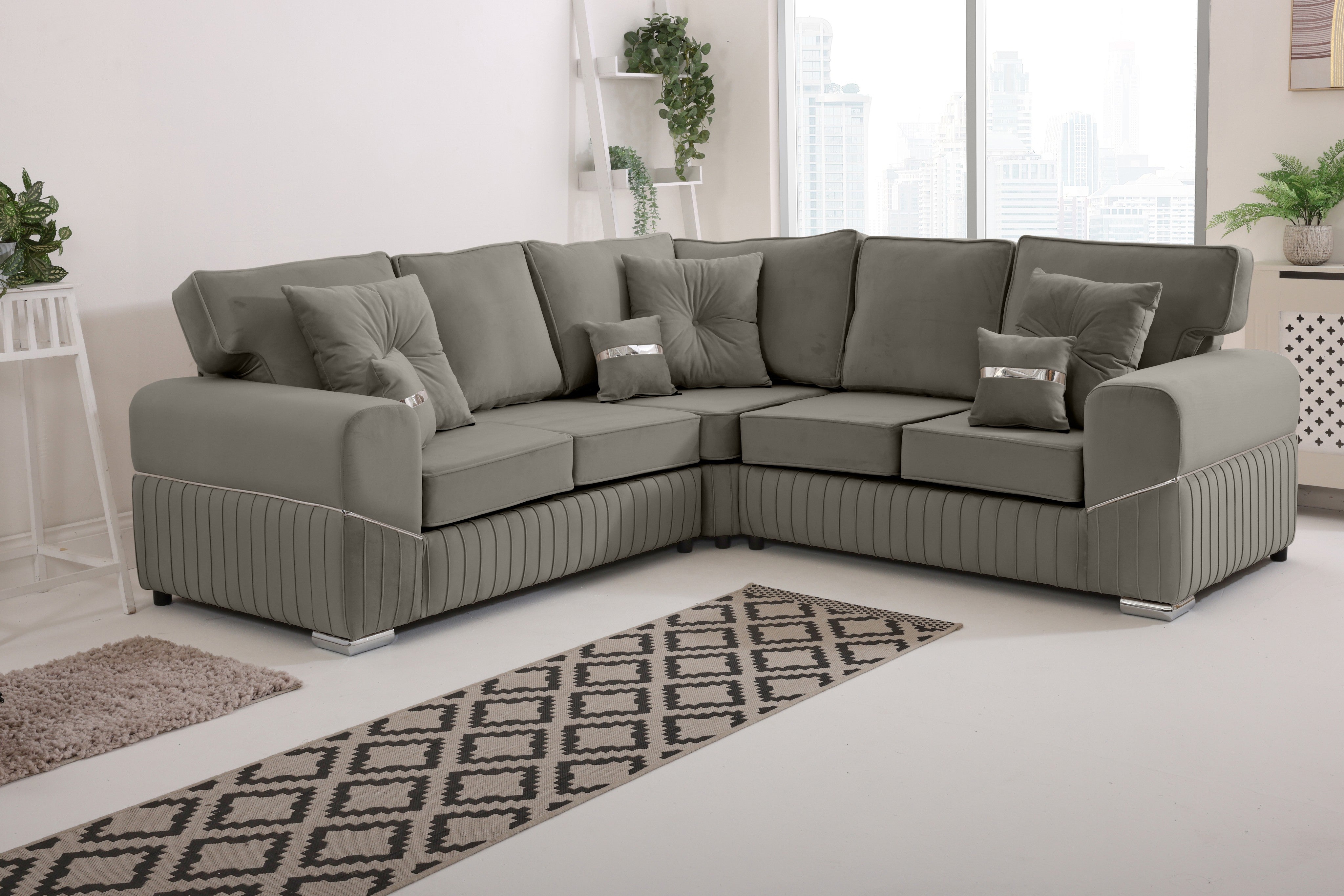 Marenza Corner Fullback - 2c2 - Bolster / Buttoned Cushions