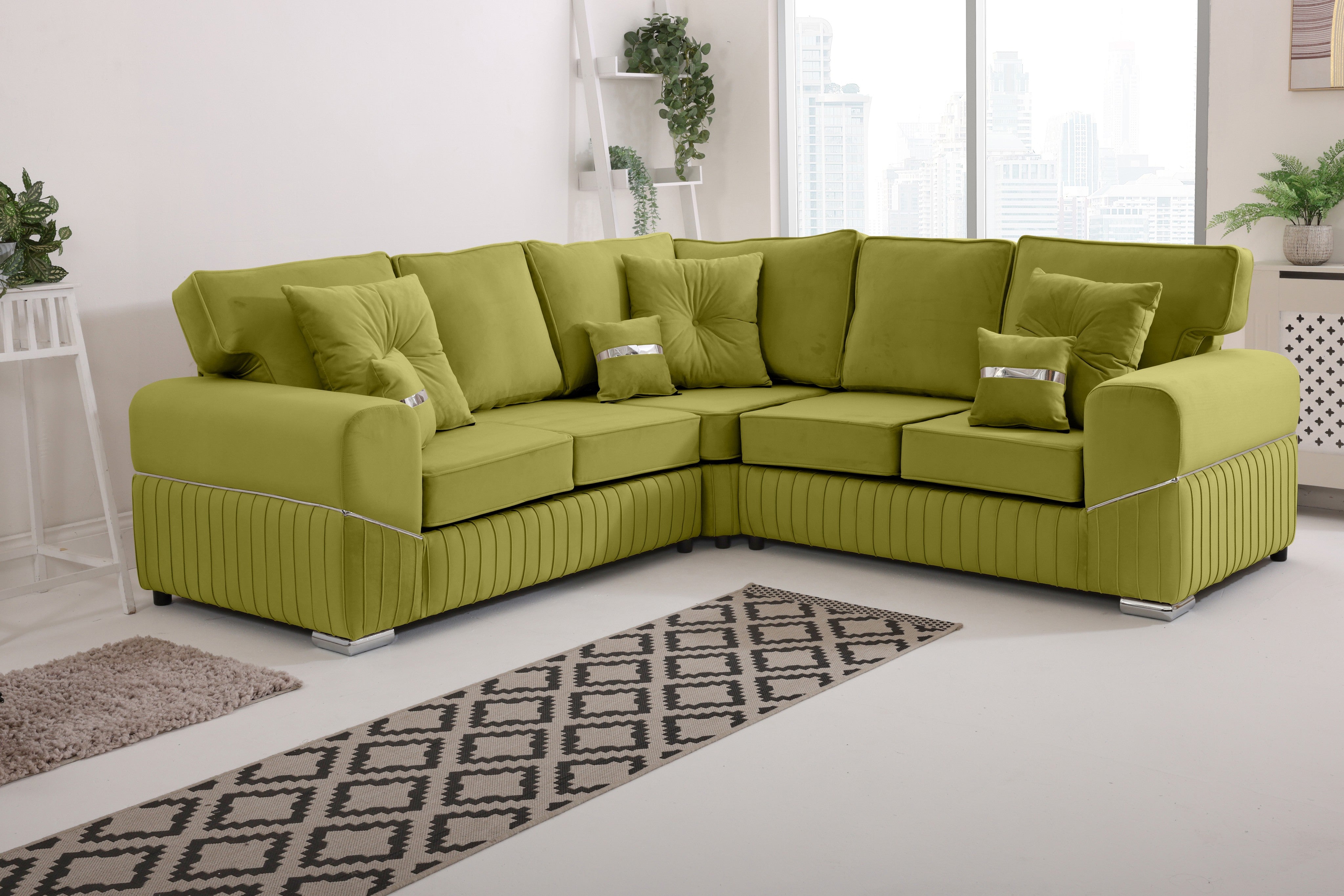 Marenza Corner Fullback - 2c2 - Bolster / Buttoned Cushions