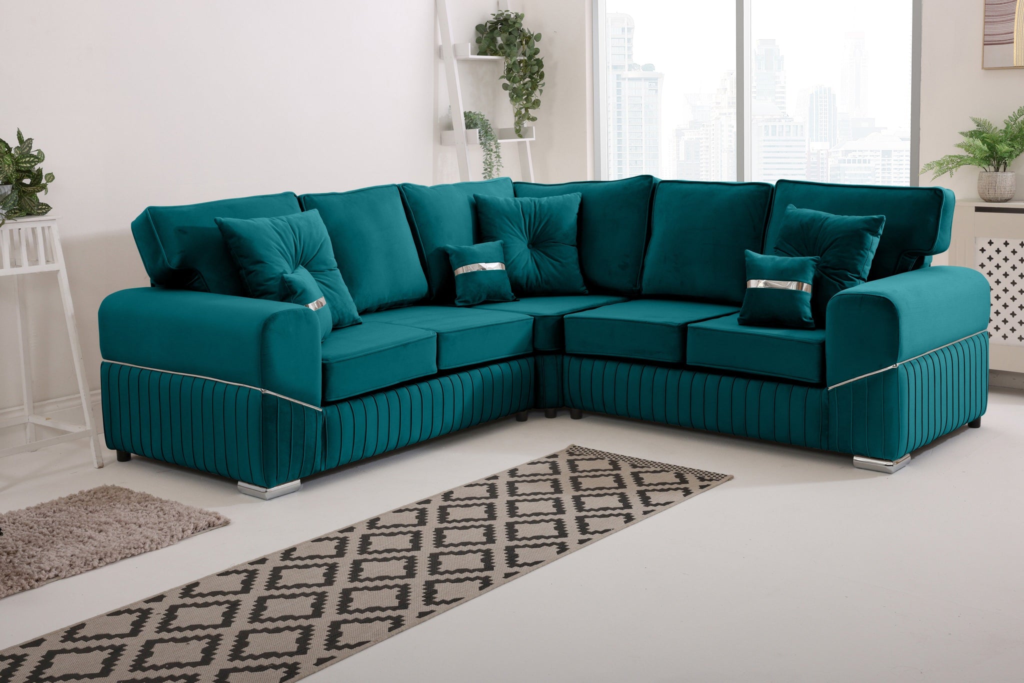 Marenza Corner Fullback - 2c2 - Bolster / Buttoned Cushions