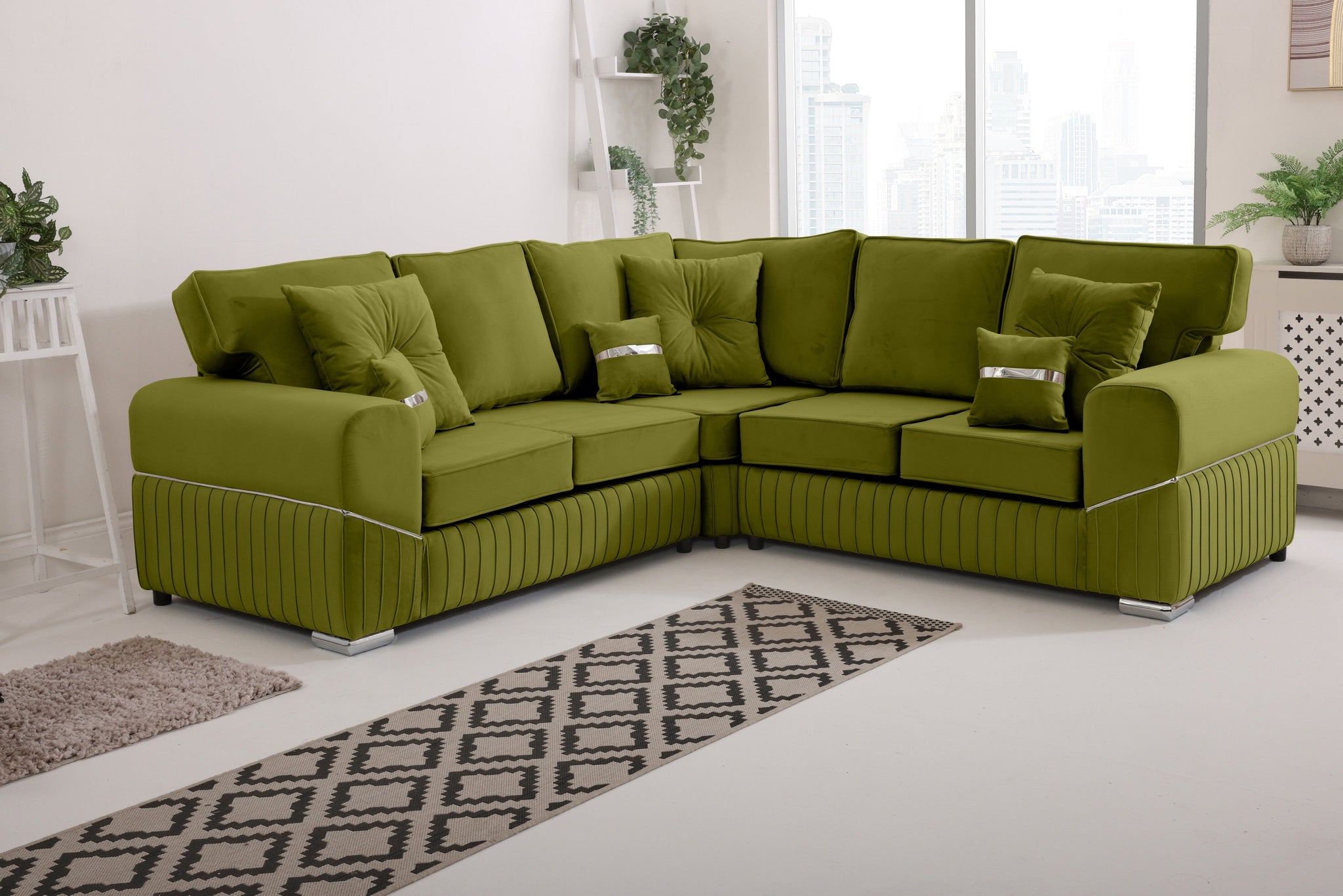 Marenza Corner Fullback - 2c2 - Bolster / Buttoned Cushions