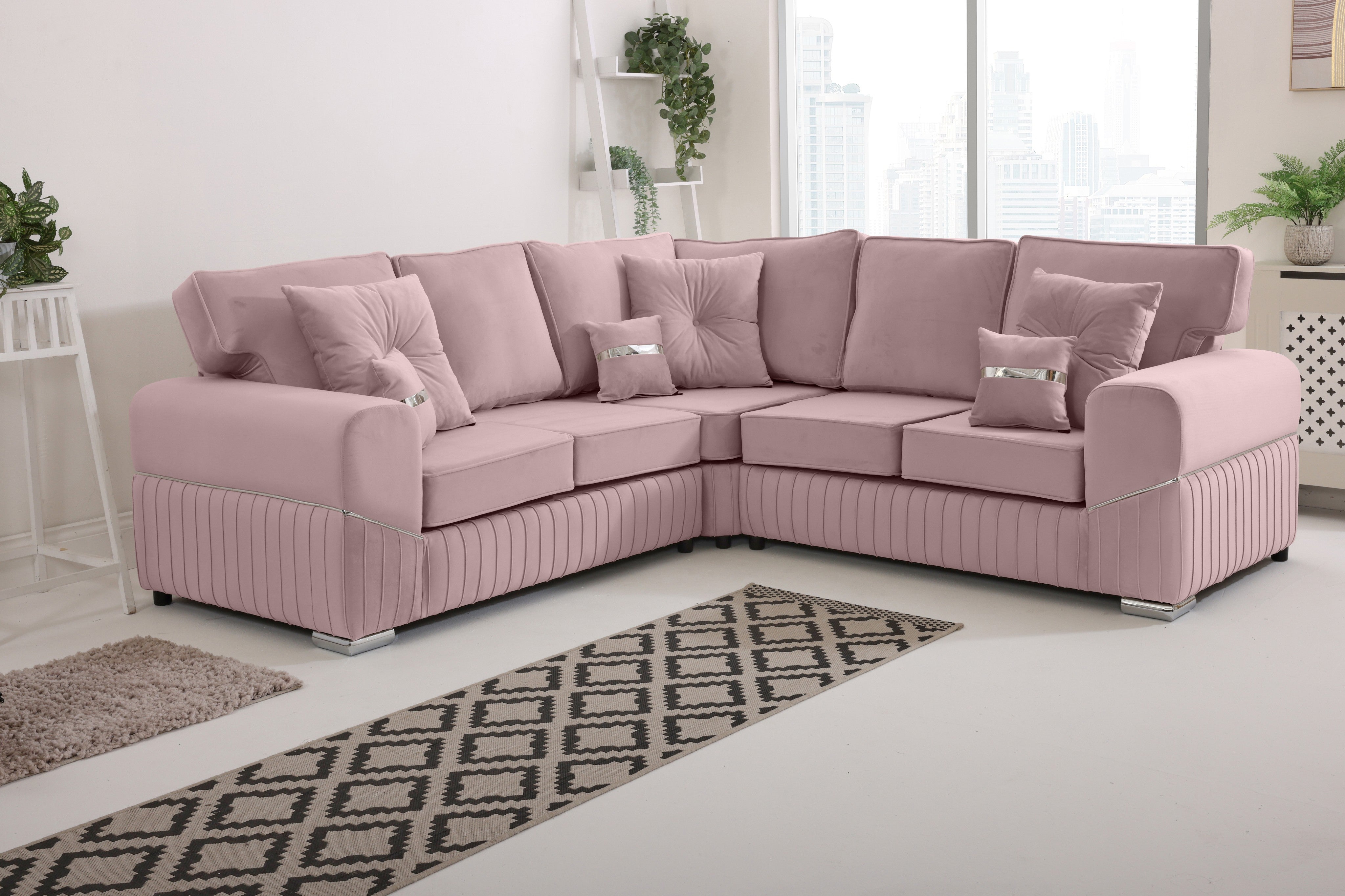 Marenza Corner Fullback - 2c2 - Bolster / Buttoned Cushions