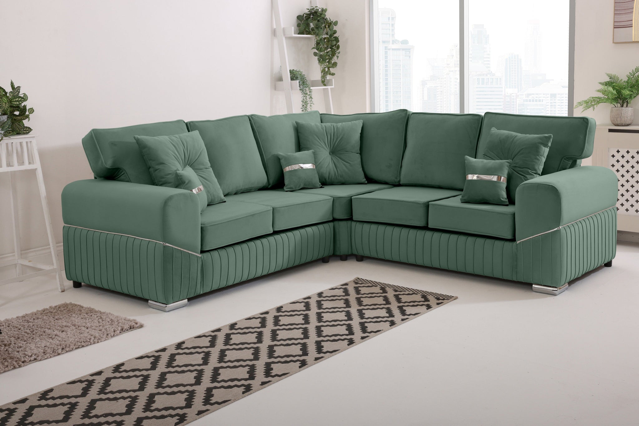 Marenza Corner Fullback - 2c2 - Bolster / Buttoned Cushions