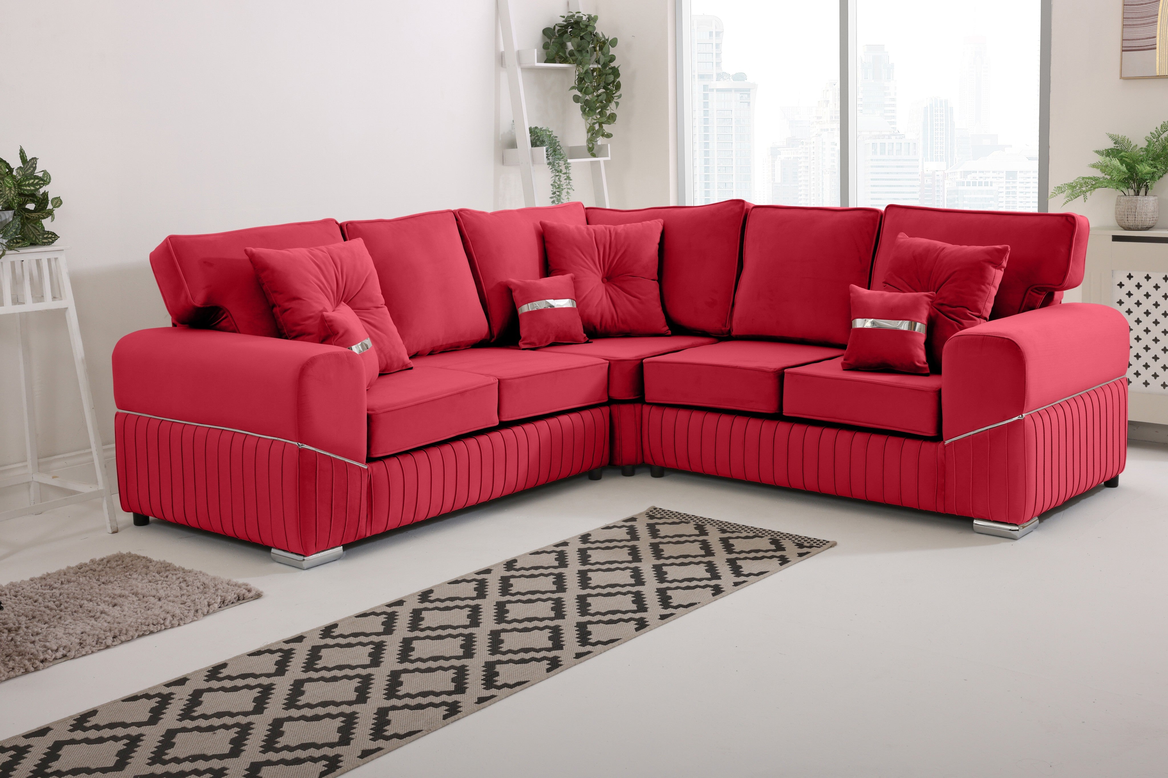 Marenza Corner Fullback - 2c2 - Bolster / Buttoned Cushions