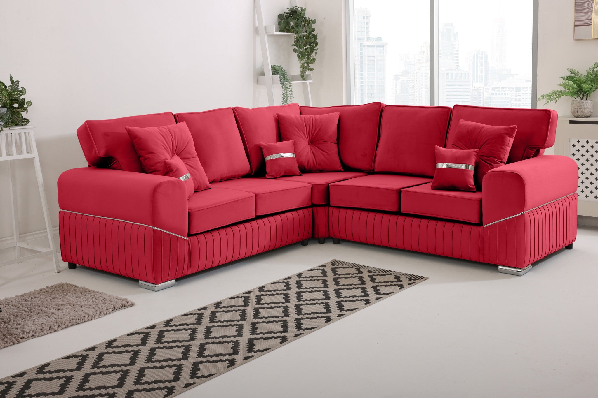 Marenza Corner Fullback - 2c2 - Bolster / Buttoned Cushions